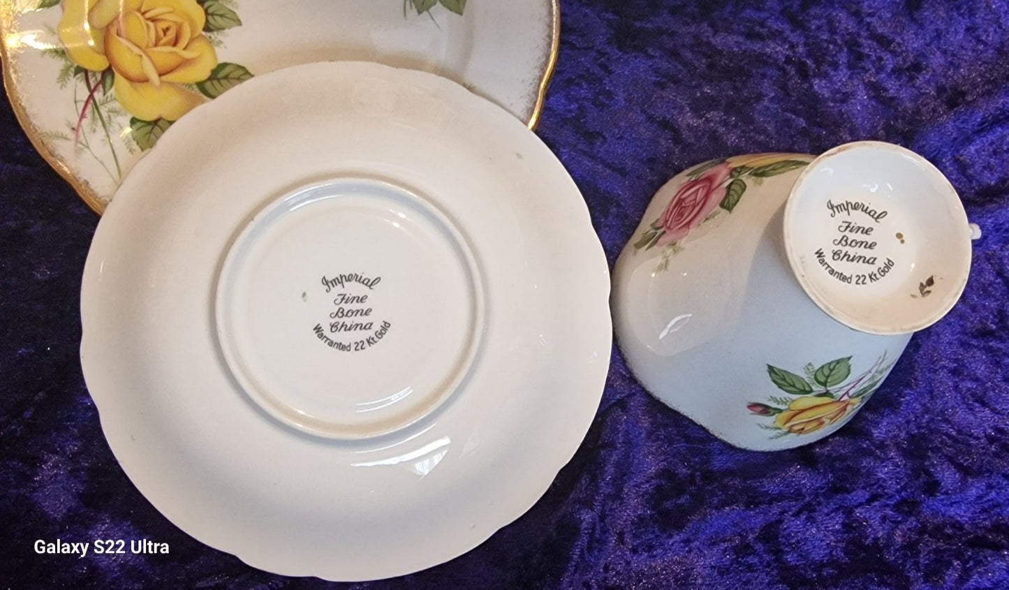 Imperial China "Country Roses" Tea Set