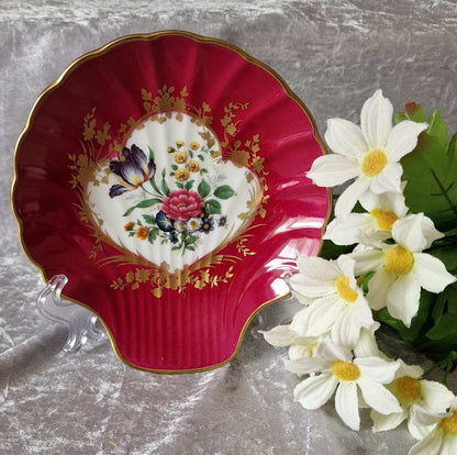 Limoges France Hand Painted Shell Plate