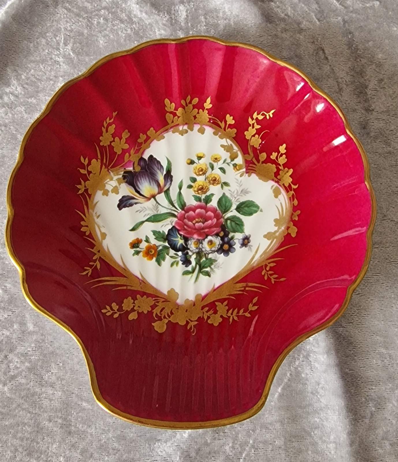 Limoges France Hand Painted Shell Plate
