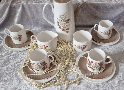 Queen Anne “Autumn Rose” Coffee/Tea Set