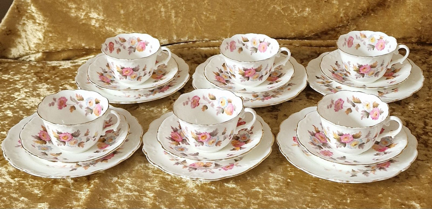 Colingwood Victorian 18 pcs Tea Set, "Chrysanthemum" pattern, c.1894