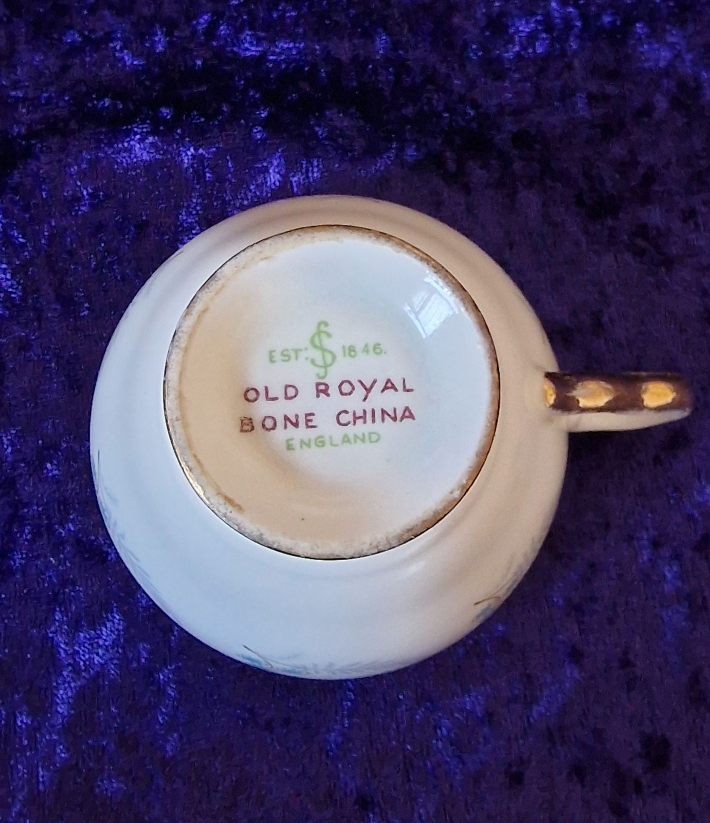 Old Royal English Bone China Vintage Trio Teacups set