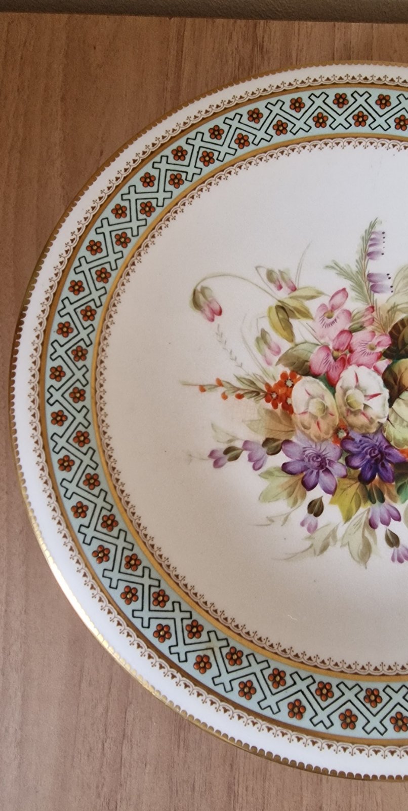 Royal Worcester Hand Painted Comport Footed Cabinet Plate, c.1882