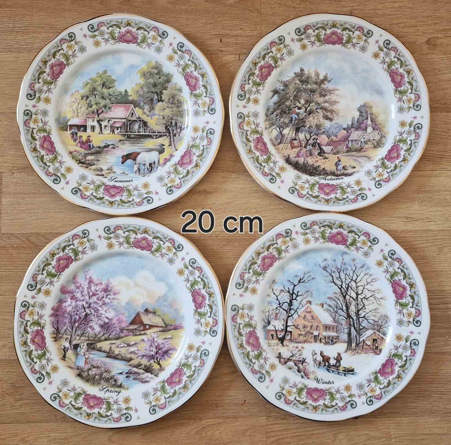 Royal Imperial Bone China Plates, 4 Seasons Full Collection