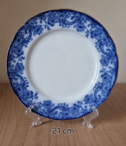 Royal Doulton Melrose Flow Blue Plate, c.1898