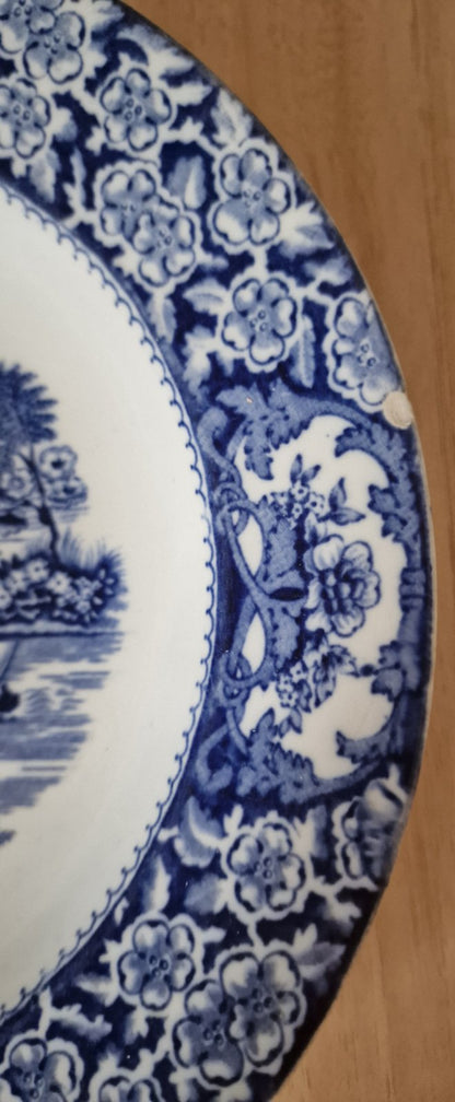 Swinnerton Olde Alton Ware Blue and White Pagoda Temple Dinner Plate