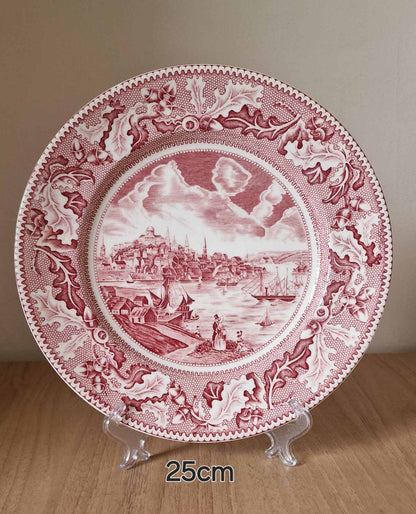 Johnson Brothers Historic America Red/Blue and White Dinner Plates