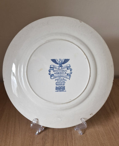 Johnson Brothers Historic America Red/Blue and White Dinner Plates