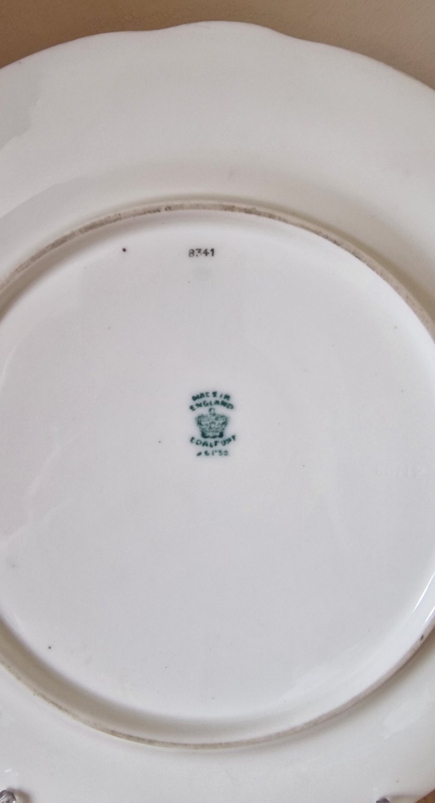 Coalport England Dinner Plate, c.1920