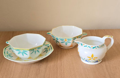 Delphine Art Deco china part tea set, c. 1920's